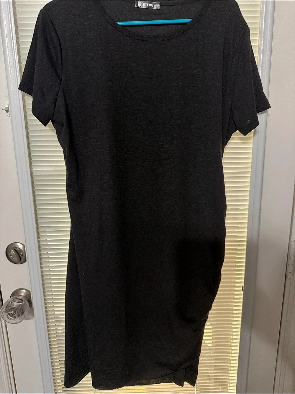 BTFBM Black Short Sleeve Mini Dress XL